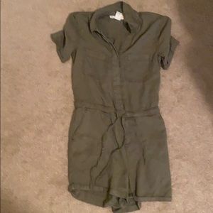 Army green romper
